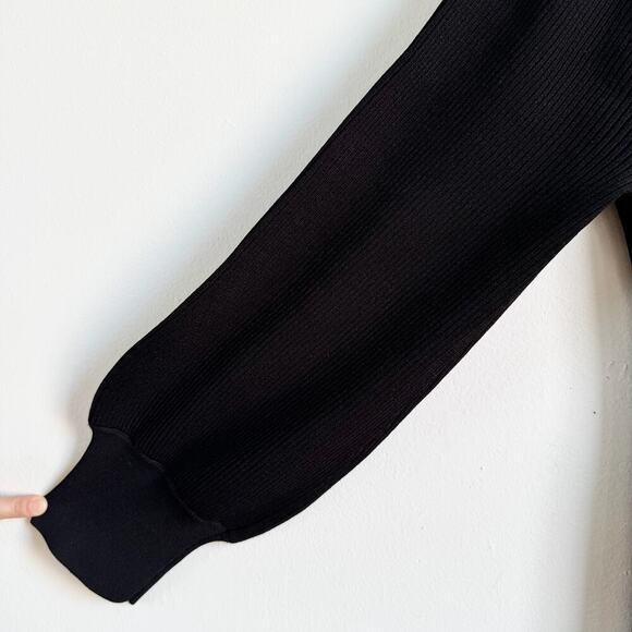 NWT HILL HOUSE Persephone Dress in Black Maxi Dress with Balloon Sleeves - Picture 3 of 12